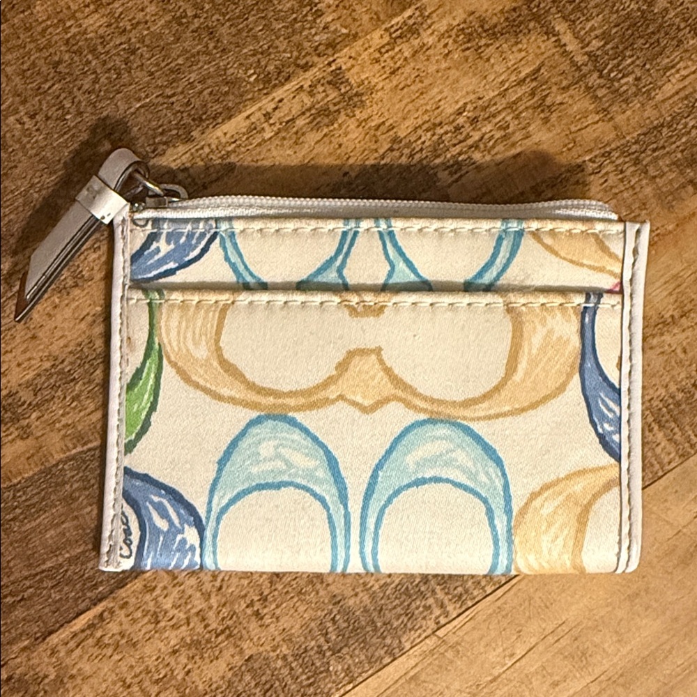 Coach Colorful Canvas Coin Pouch Keychain - Picture 2 of 4